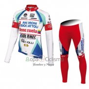 Androni Giocattoli Ropa Ciclismo Culotte Largo 2014 Hombre Mangas Largas Blanco