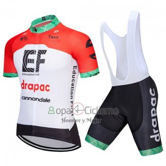 Cannondale Drapac Ropa Ciclismo Culotte Corto 2018 Mangas Cortas Blanco y Rojo