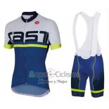 Castelli Ropa Ciclismo Culotte Corto 2016 Hombre Mangas Cortas Azul Blanco