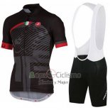 Castelli Ropa Ciclismo Culotte Corto 2016 Hombre Mangas Cortas Negro y Gris