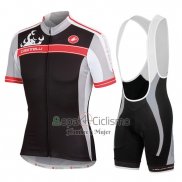 Castelli Ropa Ciclismo Culotte Corto 2016 Mujer Mangas Cortas Negro y Rojo