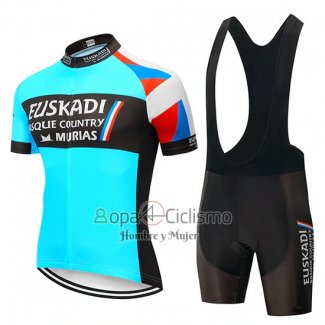 Euskadi Murias Ropa Ciclismo Culotte Corto 2019 Hombre Mangas Cortas Azul Negro