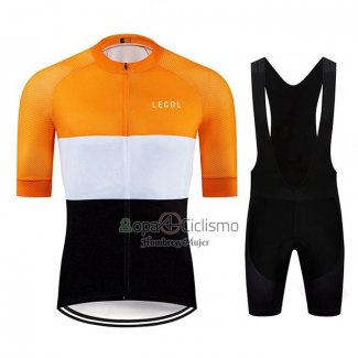 Le Col Ropa Ciclismo Culotte Corto 2020 Hombre Mangas Cortas Negro Blanco AMarillo