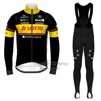 Lotto-kern Hausnegro Ropa Ciclismo Culotte Largo 2020 Hombre Mangas Largas AMarillo