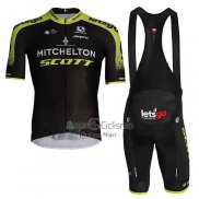 Mitchelton-scott Ropa Ciclismo Culotte Corto 2020 Mangas Cortas Negro AMarillo