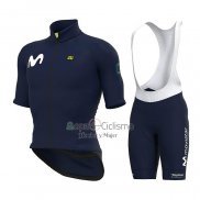 Movistar Ropa Ciclismo Culotte Corto 2022 Mangas Cortas APagado Azul