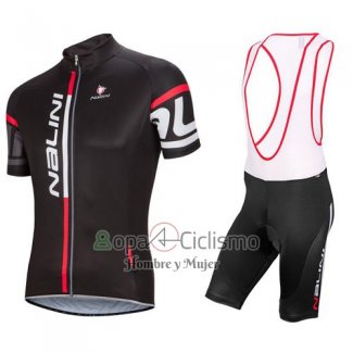 Nalini Ropa Ciclismo Culotte Corto 2016 Men Mangas Cortas Negro y Rojo