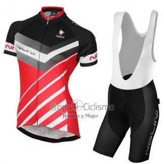 Nalini Zebrana Ropa Ciclismo Culotte Corto 2017 Mujer Mangas Cortas Rojo y Negro