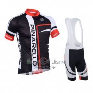 Pinarello Ropa Ciclismo Culotte Corto 2013 Hombre Mangas Cortas Rojo y Negro