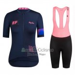 Rapha Ropa Ciclismo Culotte Corto 2019 Mujer Mangas Cortas APagado Azul Rosa