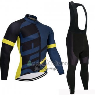 Specialized Ropa Ciclismo Culotte Largo 2019 Hombre Mangas Largas Negro Azul AMarillo