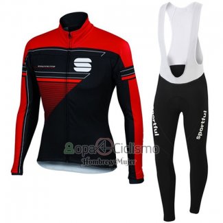 Sportful Ropa Ciclismo Culotte Largo 2016 Hombre Mangas Largas Rojo