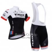 Trek Factory Racing Ropa Ciclismo Culotte Corto 2015 Mangas Cortas Blanco y Negro