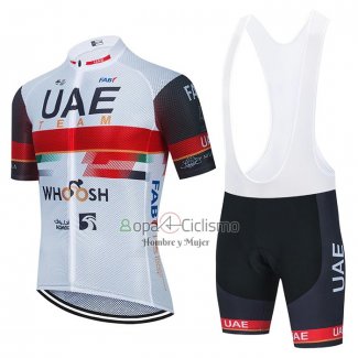 Uae Ropa Ciclismo Culotte Corto 2021 Mangas Cortas Blanco