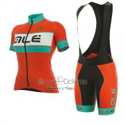 Ale Graphics Prr Bermuda Ropa Ciclismo Culotte Corto 2017 Mujer Mangas Cortas Azul Claro y Naranja