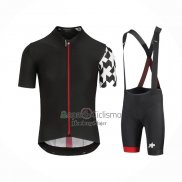 Assos Ropa Ciclismo Culotte Corto 2021 Hombre Mangas Cortas Negro Blanco Rojo