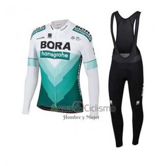 Bora-hansgrone Ropa Ciclismo Culotte Largo 2020 Mangas Largas Verde Blanco