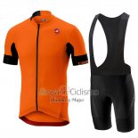 Castelli Aero Race Ropa Ciclismo Culotte Corto 2019 Hombre Mangas Cortas Naranja