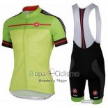 Castelli Ropa Ciclismo Culotte Corto 2016 Hombre Mangas Cortas AMarillo y Verde