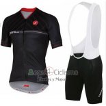 Castelli Ropa Ciclismo Culotte Corto 2016 Hombre Mangas Cortas Gris Negro