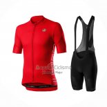 Castelli Ropa Ciclismo Culotte Corto 2021 Hombre Mangas Cortas Rojo