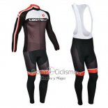 Castelli Ropa Ciclismo Culotte Largo 2013 Hombre Mangas Largas Fucsia