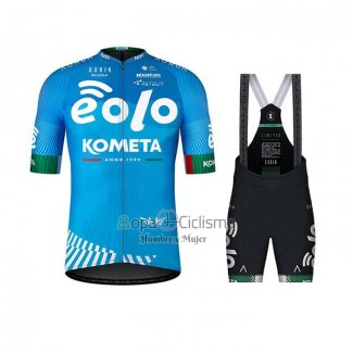 Eolo Kometa Ropa Ciclismo Culotte Corto 2021 Hombre Mangas Cortas Azul