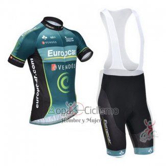 Europcar Ropa Ciclismo Culotte Corto 2013 Hombre Mangas Cortas Negro y Azul