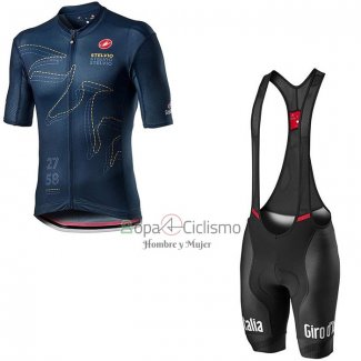 Giro d'Italia Ropa Ciclismo Culotte Corto 2020 Hombre Mangas Cortas APagado Azul