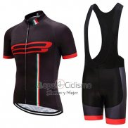 Giro d'Italia Ropa Ciclismo Culotte Corto 2020 Hombre Mangas Cortas Negro Rojo