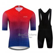 Le Col Ropa Ciclismo Culotte Corto 2020 Hombre Mangas Cortas Rojo Azul