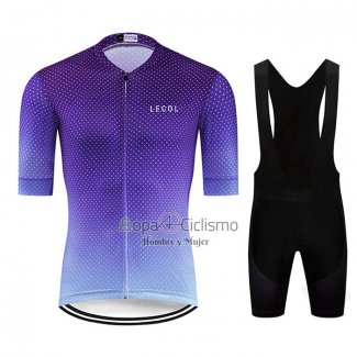 Le Col Ropa Ciclismo Culotte Corto 2020 Hombre Mangas Cortas Violeta