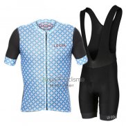 Le Col Ropa Ciclismo Culotte Corto 2021 Hombre Mangas Cortas Azul Claro