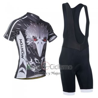 Monton Ropa Ciclismo Culotte Corto 2014 Hombre Mangas Cortas Plata y Brown