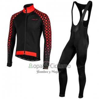 Nalini CRIT 3l 2.0 Ropa Ciclismo Culotte Largo 2019 Men Mangas Largas Negro Rojo