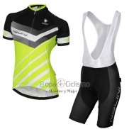 Nalini Zebrana Ropa Ciclismo Culotte Corto 2017 Mujer Mangas Cortas Verde y Negro