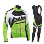 Northwave Ropa Ciclismo Culotte Largo 2019 Hombre Mangas Largas Verde Negro Blanco