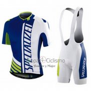 Specialized Ropa Ciclismo Culotte Corto 2016 Hombre Mangas Cortas Azul y Blanco