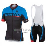 Sportful Sc Ropa Ciclismo Culotte Corto 2017 Hombre Mangas Cortas Azul y Negro