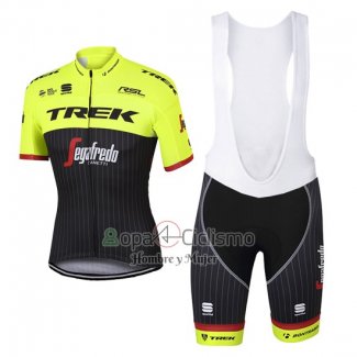 Trek Segafrojoo Ropa Ciclismo Culotte Corto 2017 Mangas Cortas Verde y Negro