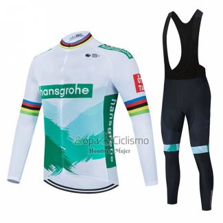 Bora-hansgrone Ropa Ciclismo Culotte Largo 2021 Mangas Largas Blanco Verde