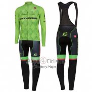 Cannondale Ropa Ciclismo Culotte Largo 2016 Hombre Mangas Largas Negro y Verde