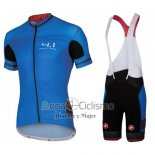 Castelli Ropa Ciclismo Culotte Corto 2016 Hombre Mangas Cortas Negro y Azur