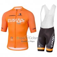 Euskadi Ropa Ciclismo Culotte Corto 2018 Hombre Mangas Cortas Naranja