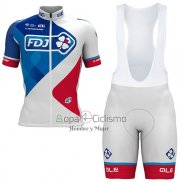 Fdj Ropa Ciclismo Culotte Corto 2017 Mangas Cortas Blanco