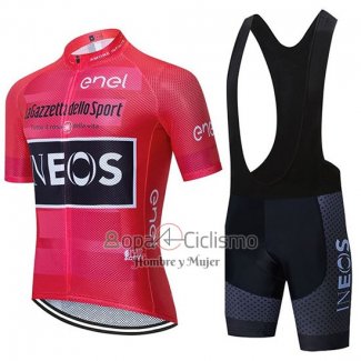 Ineos Ropa Ciclismo Culotte Corto 2020 Mangas Cortas Rosa Negro