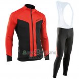 Northwave Ropa Ciclismo Culotte Largo 2017 Hombre Mangas Largas Rojo y Negro