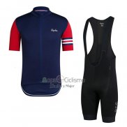 Rapha Ropa Ciclismo Culotte Corto 2021 Hombre Mangas Cortas APagado Azul Rojo