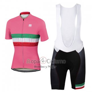 Sportful Ropa Ciclismo Culotte Corto 2017 Mujer Mangas Cortas Rosa