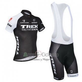 Trek Factory Racing Ropa Ciclismo Culotte Corto 2014 Mangas Cortas Negro y Blanco